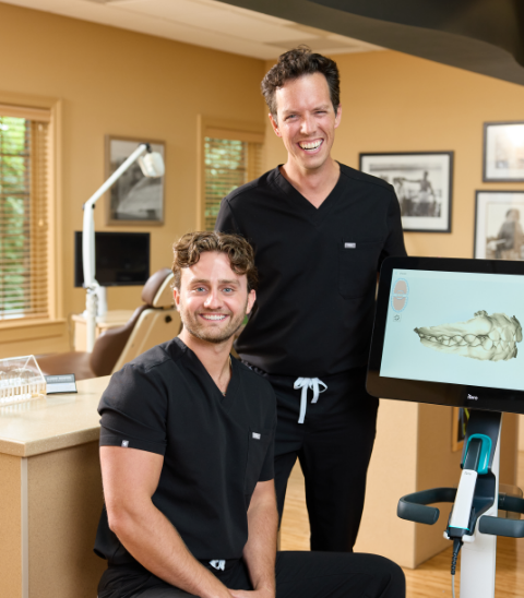 Dr Rochford and Dr Byers standing together smiling