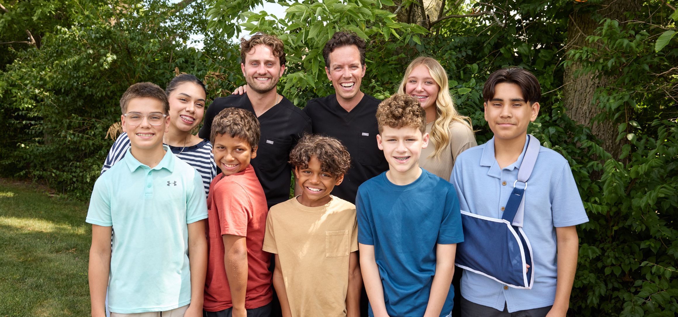 Dr. Beau Byers, Dr. Brian Rochford, and patients.