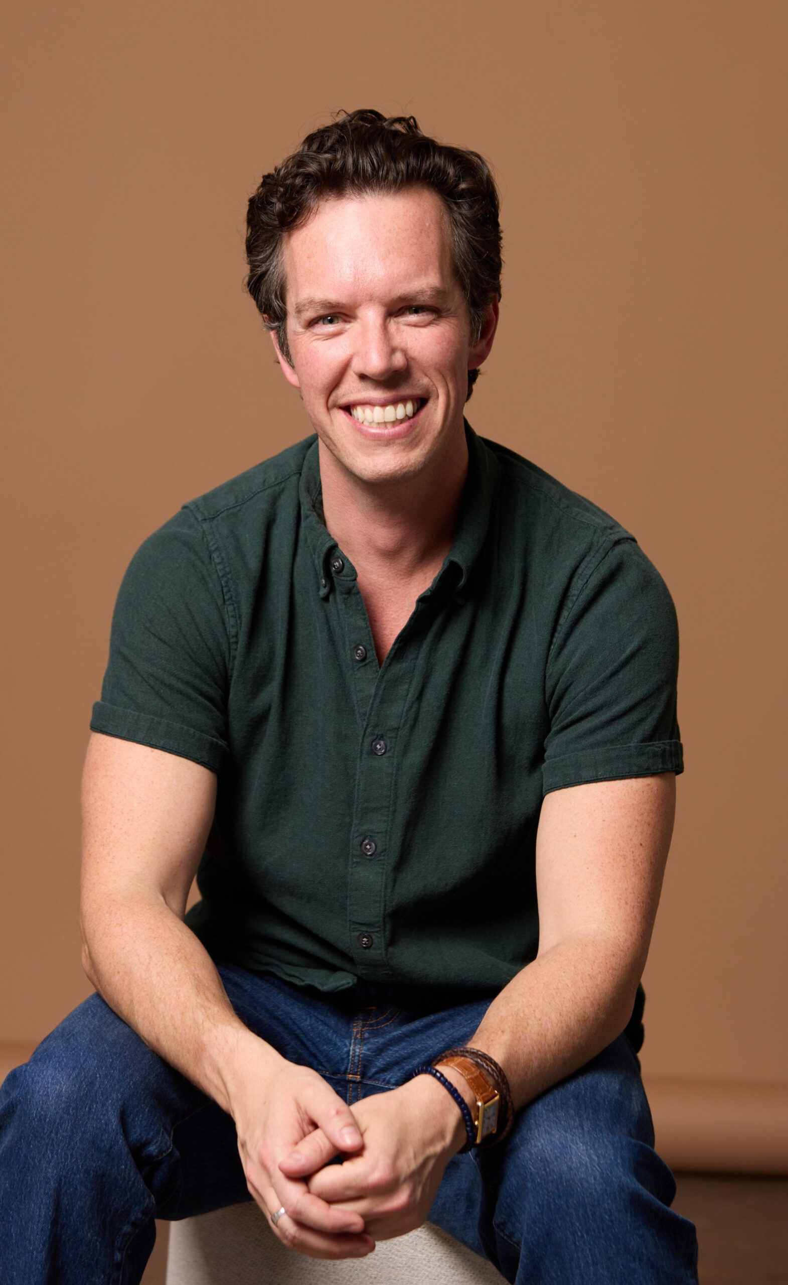 Man smiling at Rochford Orthodontics.