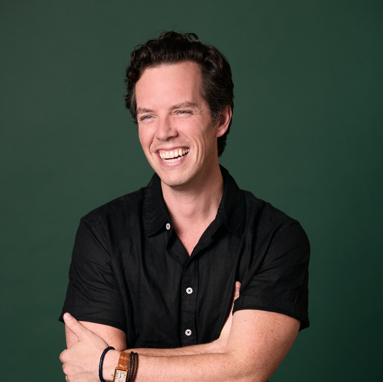 Man smiling at Rochford Orthodontics.